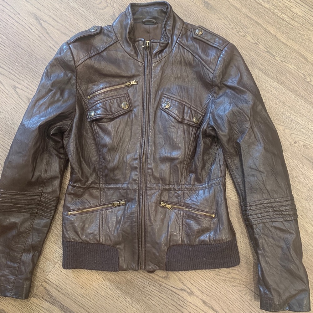 Guess genuine leather jacket